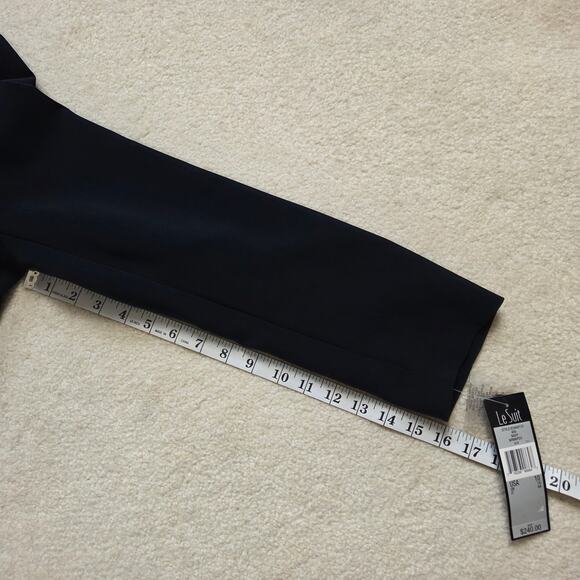 NWT LeSuit 2 Pc 10 Pleated Pants 2 Button Single Breasted Jacket Lined Dark Navy - Picture 11 of 16